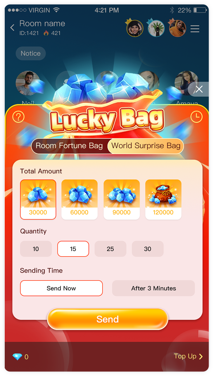 Voice chat gift screenshot