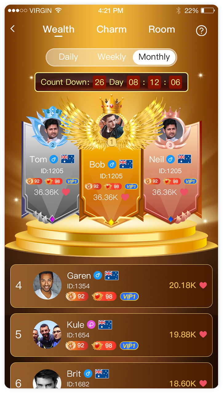 Voice chat profile screenshot